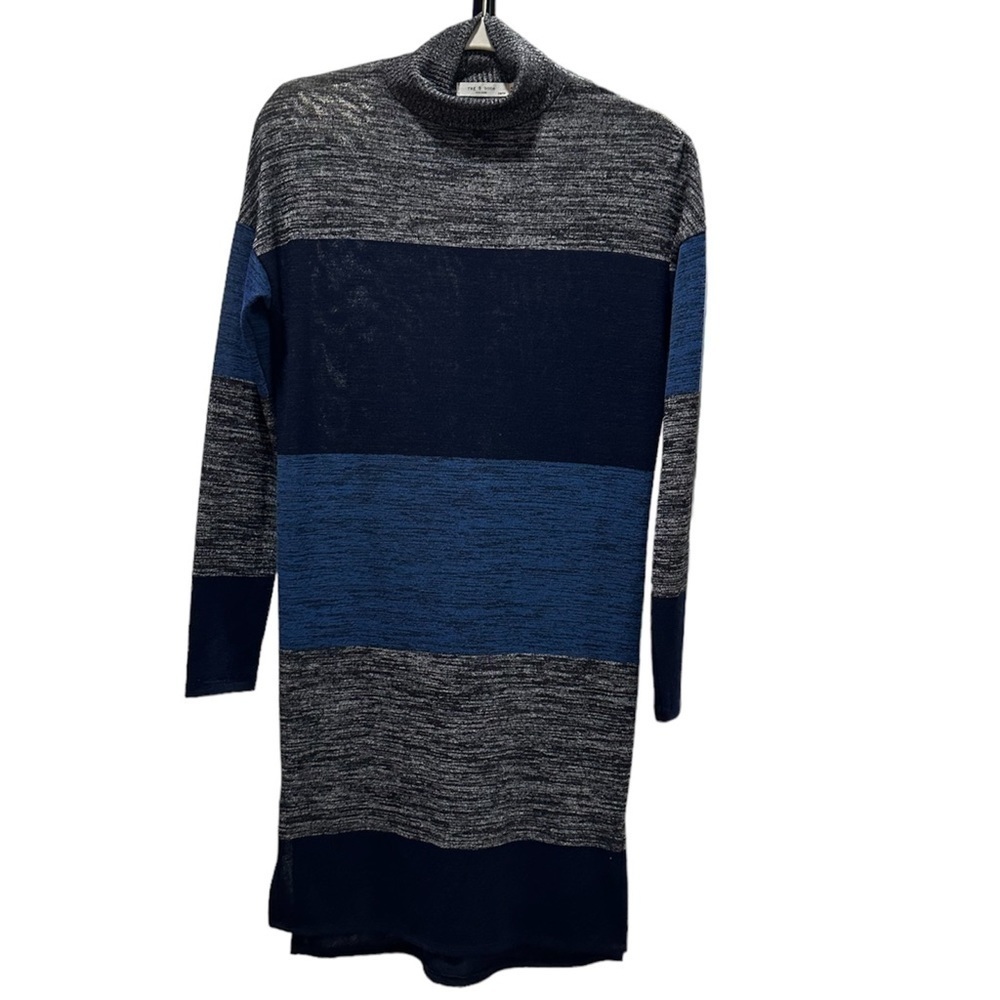 Rag & Bone Bowert Striped Turtleneck Sweater Dress Size: XS
